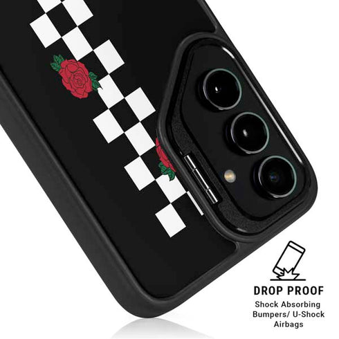Rose Checkerboard Galaxy S24 Plus Kickstand Case